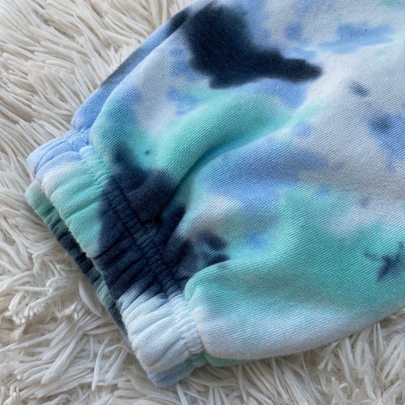 Reflex Fleece Tie Dye Joggers 💗 Blue & Mint - Picture 12 of 15